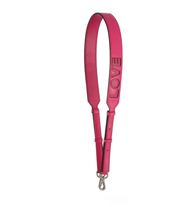 Rose Red Silver Buck Новые туфли из натуральной кожи Для женщин сумки ремень Ширина Письмо Дизайн Женские сумки на плечо ремень регулирует золото пряжки мешок Ремни A0050 - Цвет: Rose Red Silver Buck