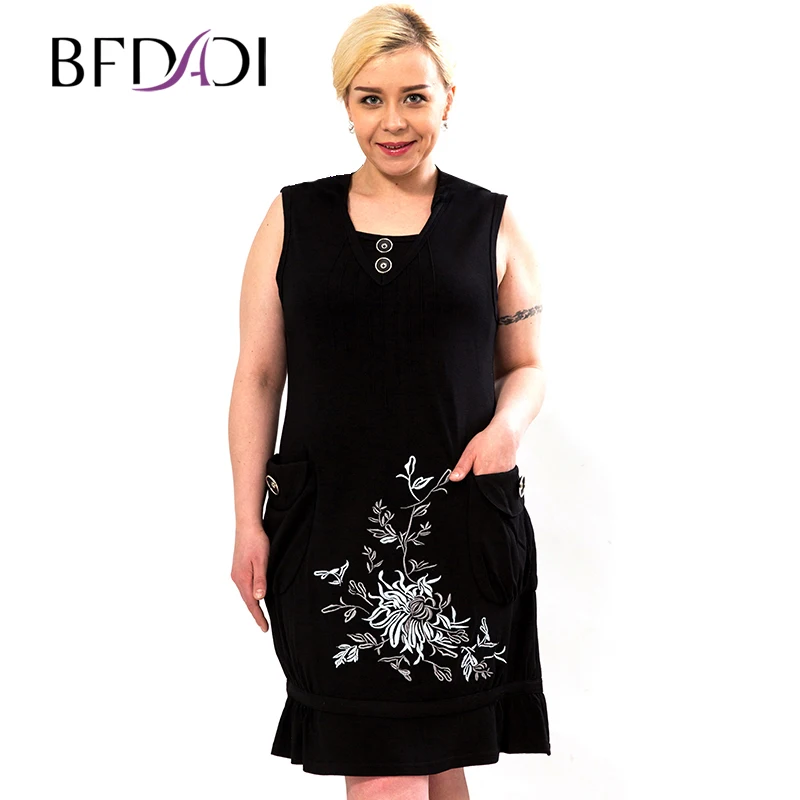 BFDADI настоящее горячая распродажа природнее летнее платье 2016 свободного покроя