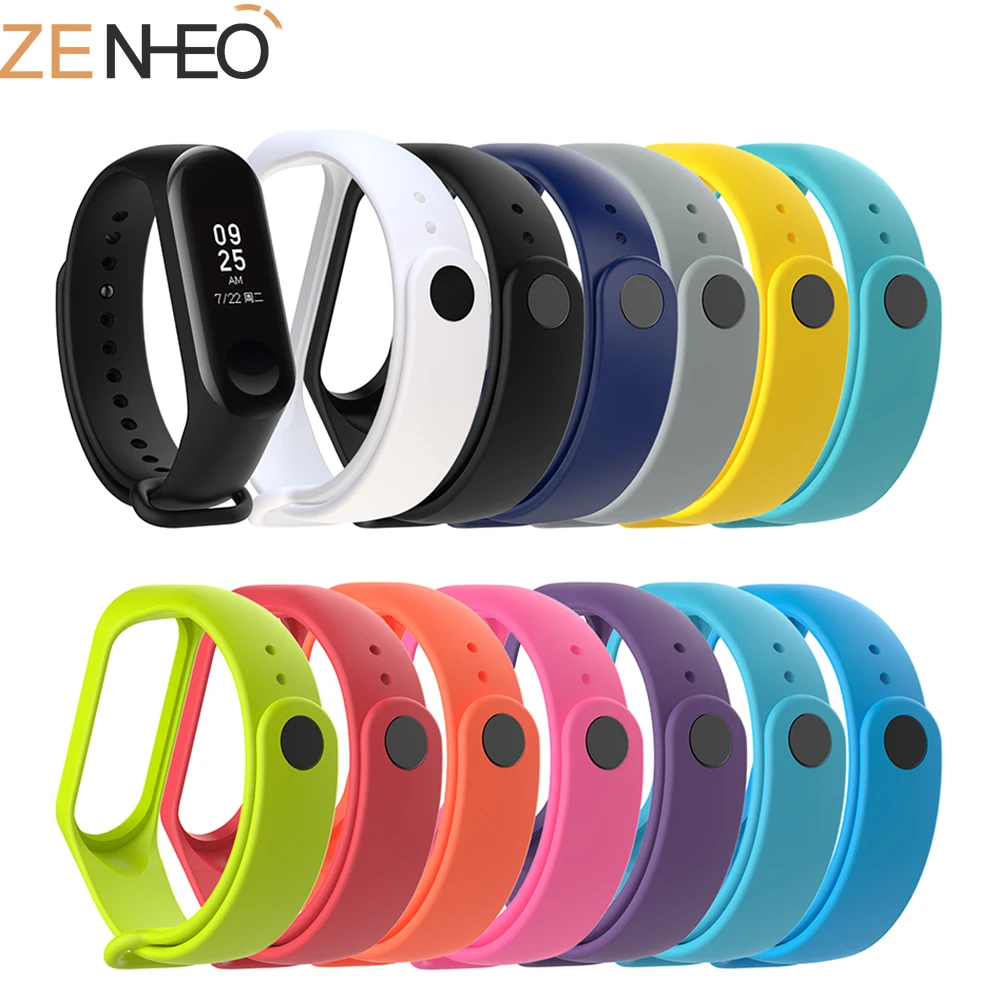 Ремешок сменный силиконовый для Xiaomi Mi Band 3 браслет наручных часов MI | Наручные