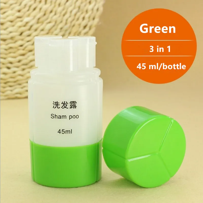 Green 3 in 1 Дорожная Косметика три розлива 4 в 1 шампунь-гель для душа лосьон для тела розлива портативная бутылка геля для душа - Цвет: Green 3 in 1