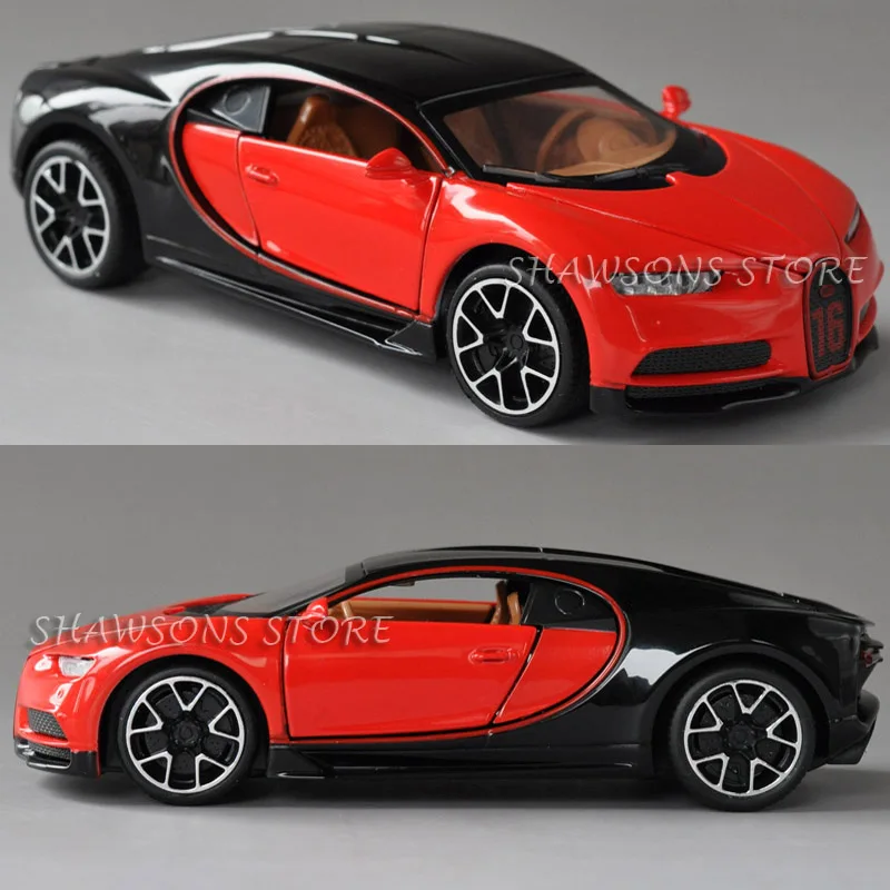 1:32 литая модель автомобиля Bugatti Chiron Реплика со звуком светильник|Наземный