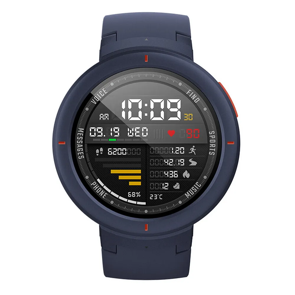 Blue Глобальная версия Huami Amazfit Verge смарт-телефон часы с сделать/ответить на звонок IP68 AMOLED сенсорный экран Bluetooth/WiFi для мужчин/женщин - Цвет: Blue
