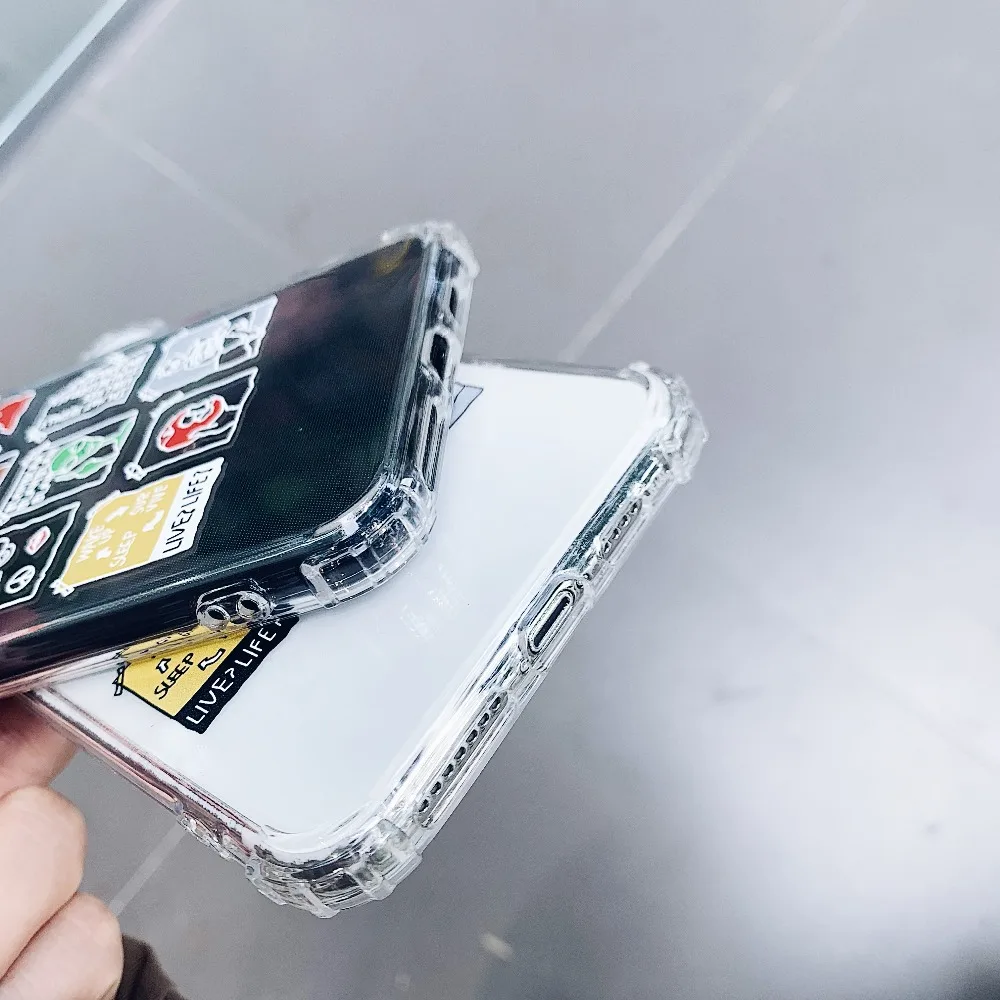 Модный противоударный силиконовый чехол с логотипом для iPhone X XR XS Max 8 7 6S Plus