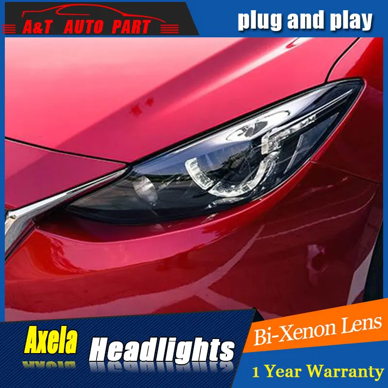 Автомобильный Стайлинг светодиодный налобный фонарь для Mazda 3 Axela головной