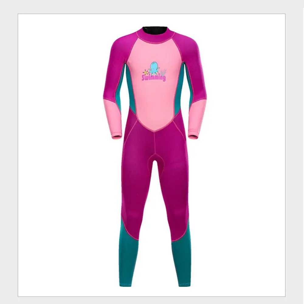 Hot Pink Детские Гидрокостюмы рашгарды для девочек и мальчиков; парные спортивные костюмы для плавания и дайвинга с длинными рукавами; длинные штаны; купальный костюм; костюмы для дайвинга;# cx - Цвет: Hot Pink