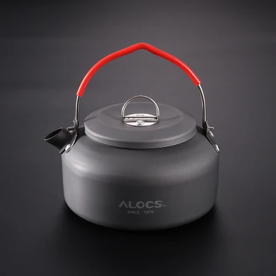 0.8L kettle ALOCS, для улицы походный чайник Пикник воды заварник для чая и кофе 1.4L/0.8L Алюминий - Цвет: 0.8L kettle