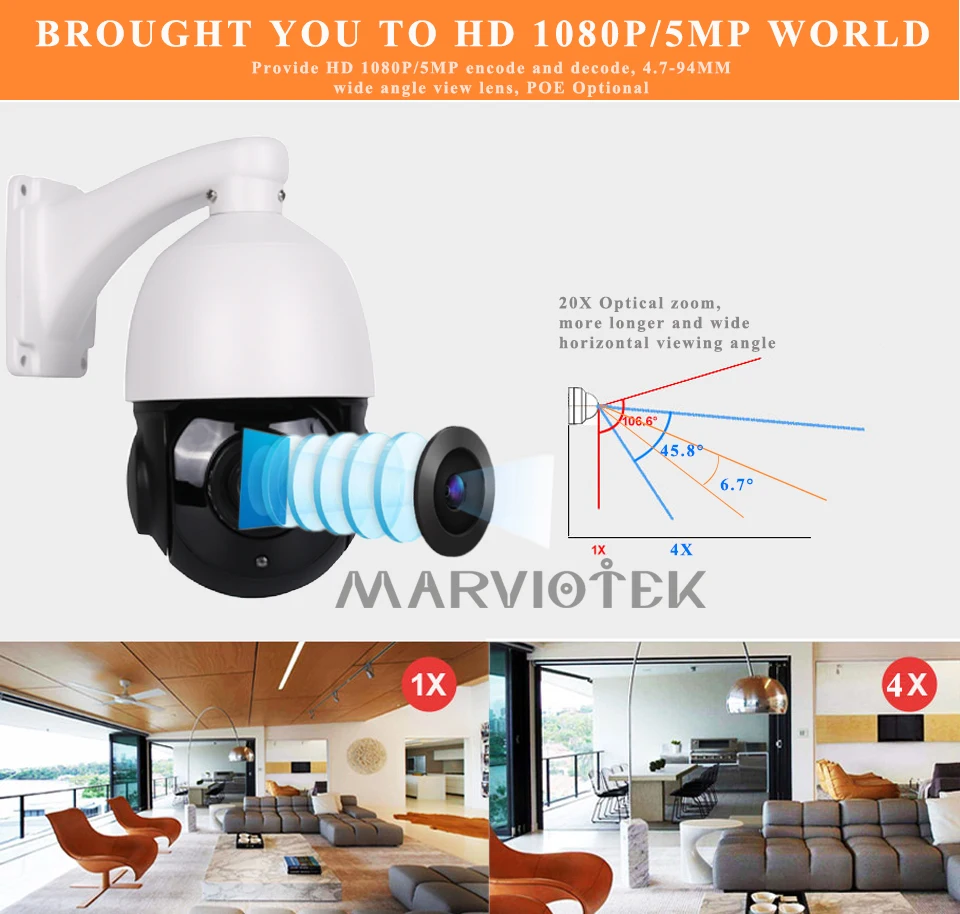 5MP ptz камера 30X zoom 1080P Мини ip-камера наружная Водонепроницаемая камера видеонаблюдения Мини скоростная купольная камера ptz ночное видение p2p