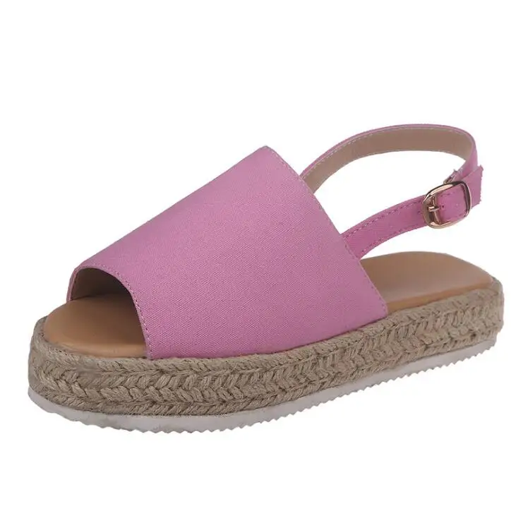 Эксклюзивные сандалии из пеньковой веревки сезон весна-лето новые женские