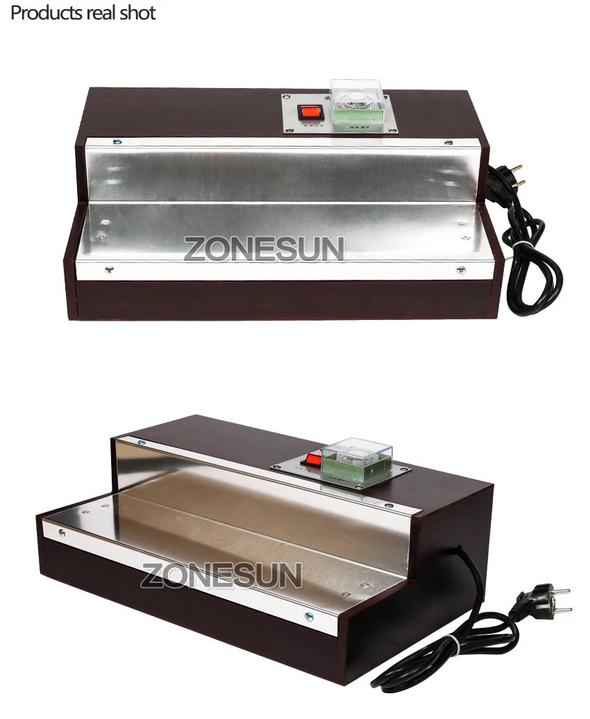 ZONESUN iphone пленка термоусадочная упаковочная машина для духов коробка сигарет Косметика покер коробка блистерная пленка упаковочная машина