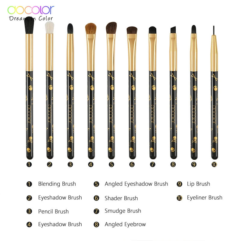 Docolor Pro палитра теней для век Матовая 12 цветов Shimmer Eye Shadow Pallete и 10 шт. тени для век Смешивание Макияж Кисти Наборы