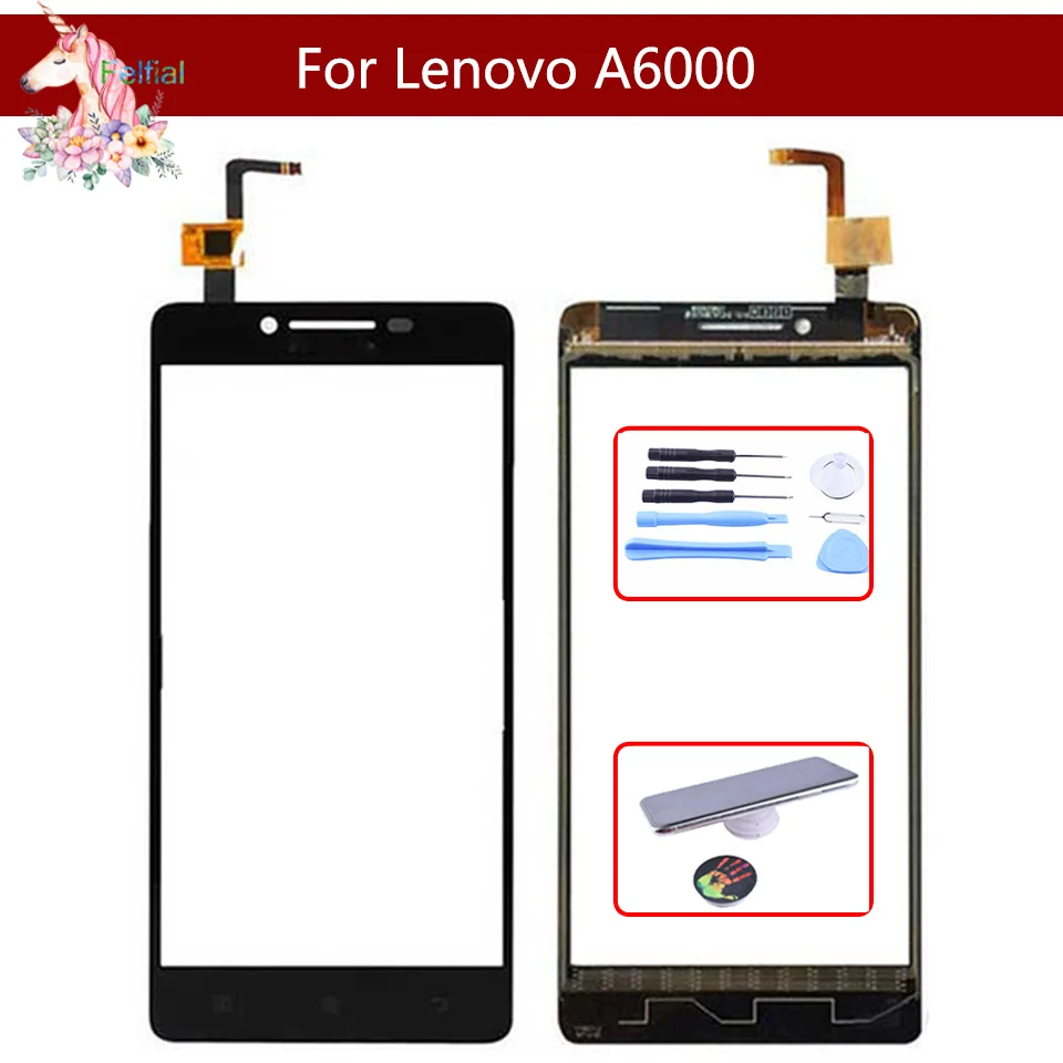 Высококачественный сенсорный экран 10 шт./лот 5 0 дюйма для Lenovo A6000 A 6000 дигитайзер