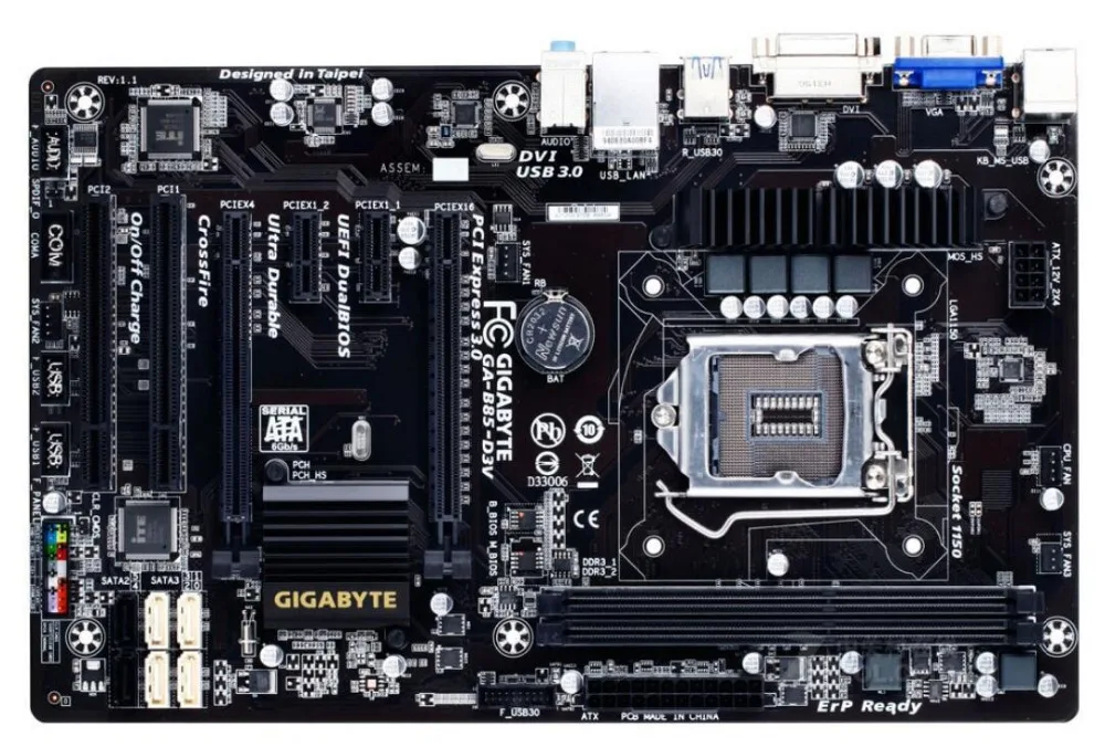 Оригинальная десктопная материнская плата Gigabyte системная DDR3 с разъемом LGA 1150