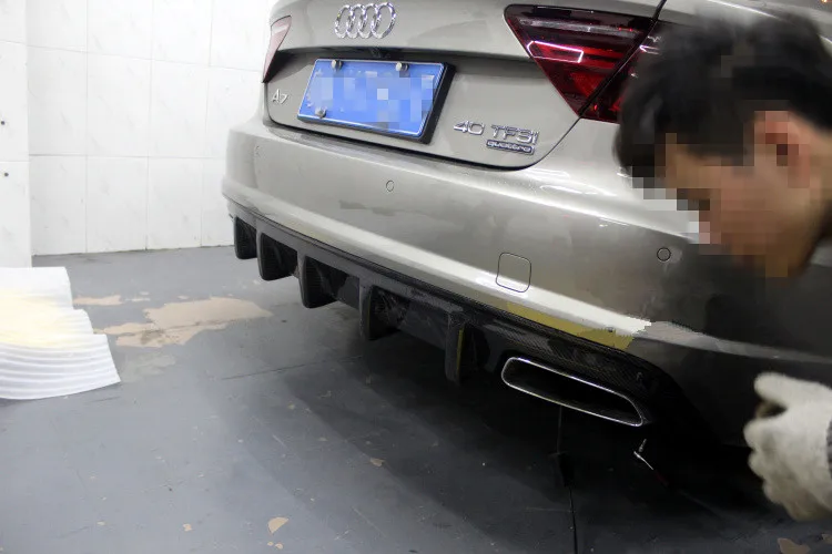 Задний диффузор 2016 17 A7 // задний из углеродного волокна в стиле MTM для Audi только