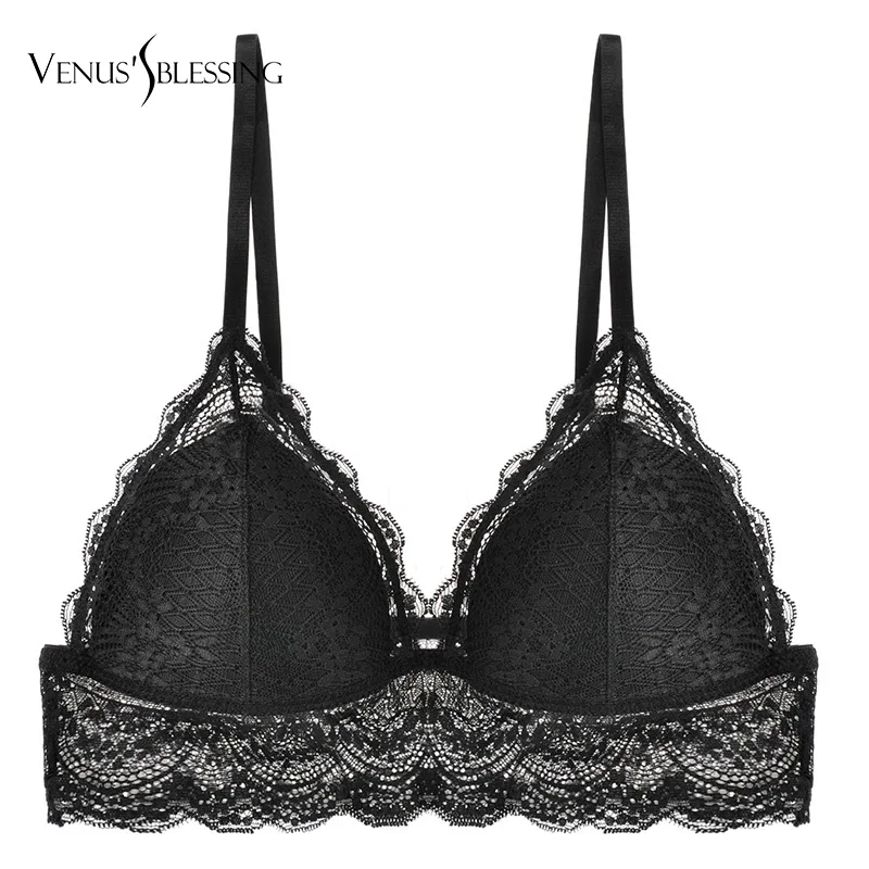 VENUS'S blession сексуальные женские кружевные вязанные крючком жилеты с бретельками вечерние Бюстгальтеры без косточек тонкий бюстгальтер с мягкими чашечками Топы без косточек бюстье