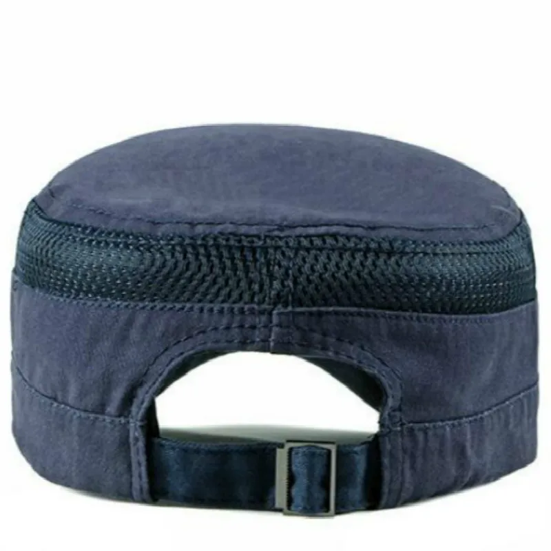 Кепка в стиле милитари Мужская сетчатая винтажная хлопковая шапка с плоским