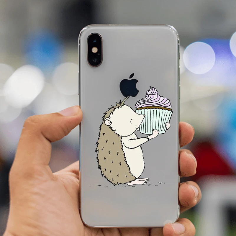 Мультяшный ежик из ТПУ для iPhone X 4 4S 5 5C SE 6 6S 7 8 Plus XS Max XR|Чехлы-накладки| |