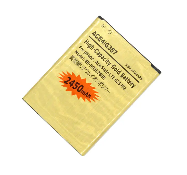 2450 мА/ч EB BG357BBE золото замена батарея + универсальное зарядное устройство для Samsung