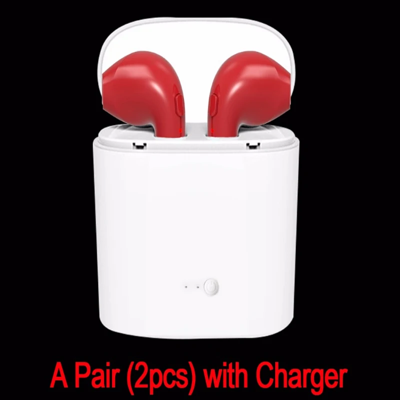 Hot TWS I7 BT Earbuds wireless double earphone headphone in ear with charging case for iphone | Электроника - Фото №1