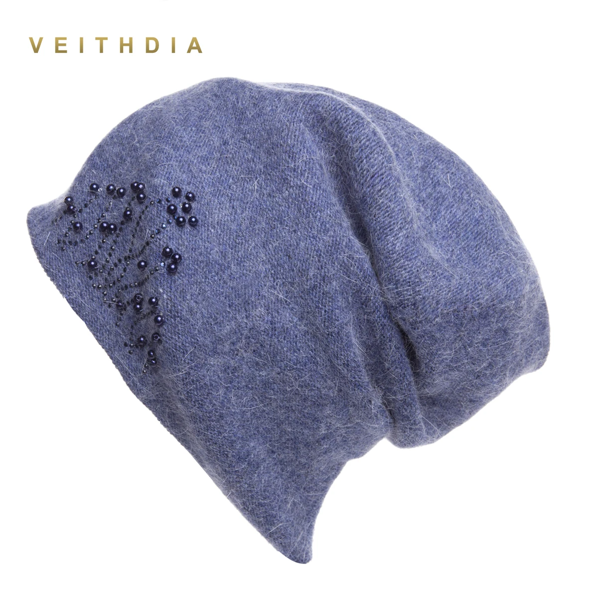 Женские кашемировые шапки VEITHDIA повседневные двухслойные плотные вязаные с