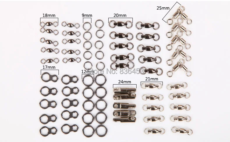 70 шт./лот нержавеющая сталь рыболовная оснастка баррель слинг роликовых