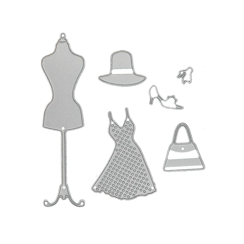 6 шт./лот металла Штанцевые формы манекен форма платье Костюмы Интимные