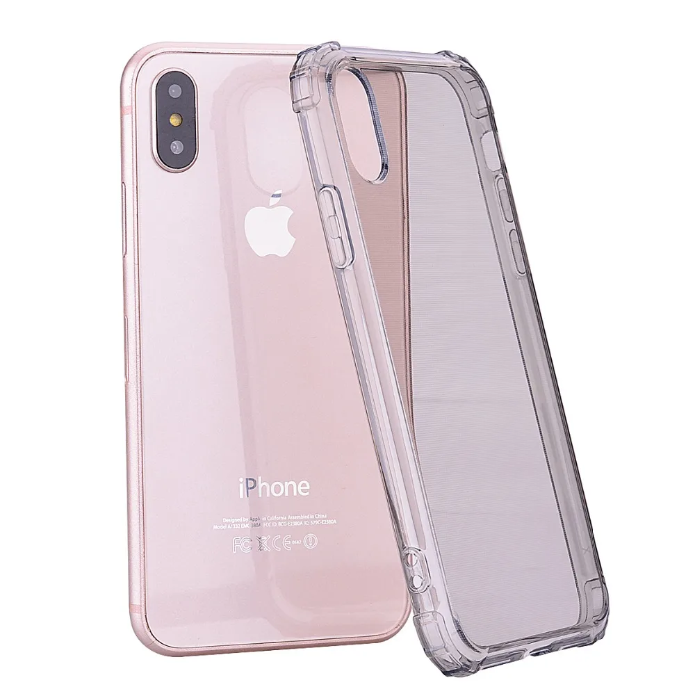 New Arrival 4 Corners Air Bag Protection Shockproof Transparent Soft TPU Silicone Case For iPhone X i5 i6 i7 i8 Plus Back Cover | Мобильные