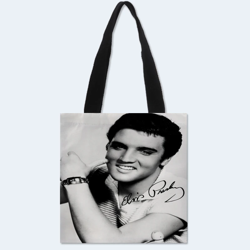 Холщовая Сумка-тоут с принтом Elvis Presley удобная женская сумка для покупок