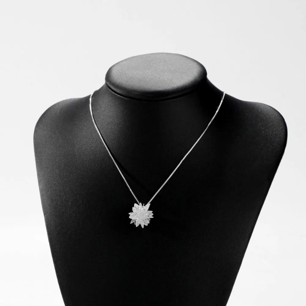 Neoglory модная Цепочка с кристаллами дизайн белых снежинок подвески и ожерелья