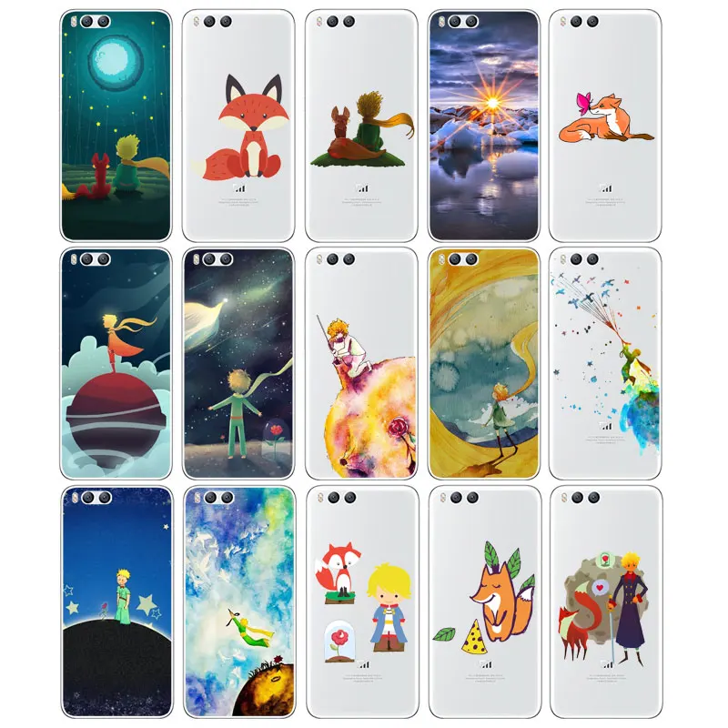 DREAMFOX M527 Little Prince And Fox Soft TPU Silicone Case Cover For Xiaomi Mi Note 2 3 4 5 6 8 SE M5 4C 4S 5C 5S 5X 6X A1 Plus |