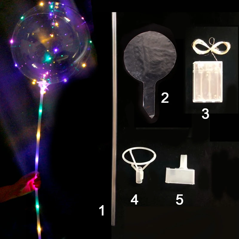 FENGRISE светодиодные светящиеся шары прозрачные круглые воздушные украшение для