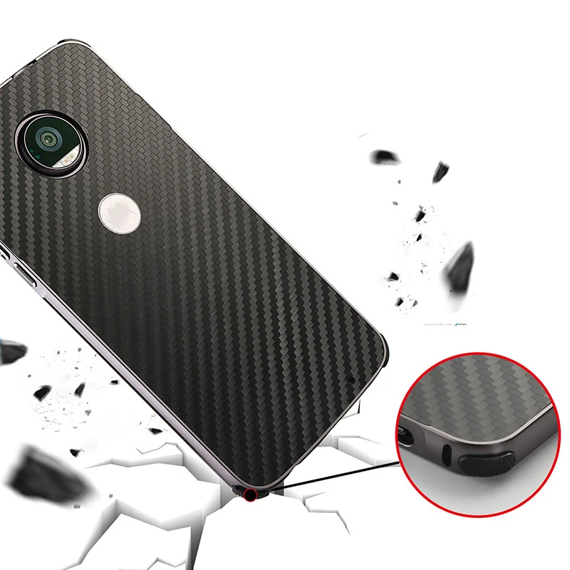 G6 Carbon fiber Shockproof Aluminum Metal case For Motorola Moto E5 Plus Frame+ plastic Back Cover Z3 Play Coque |