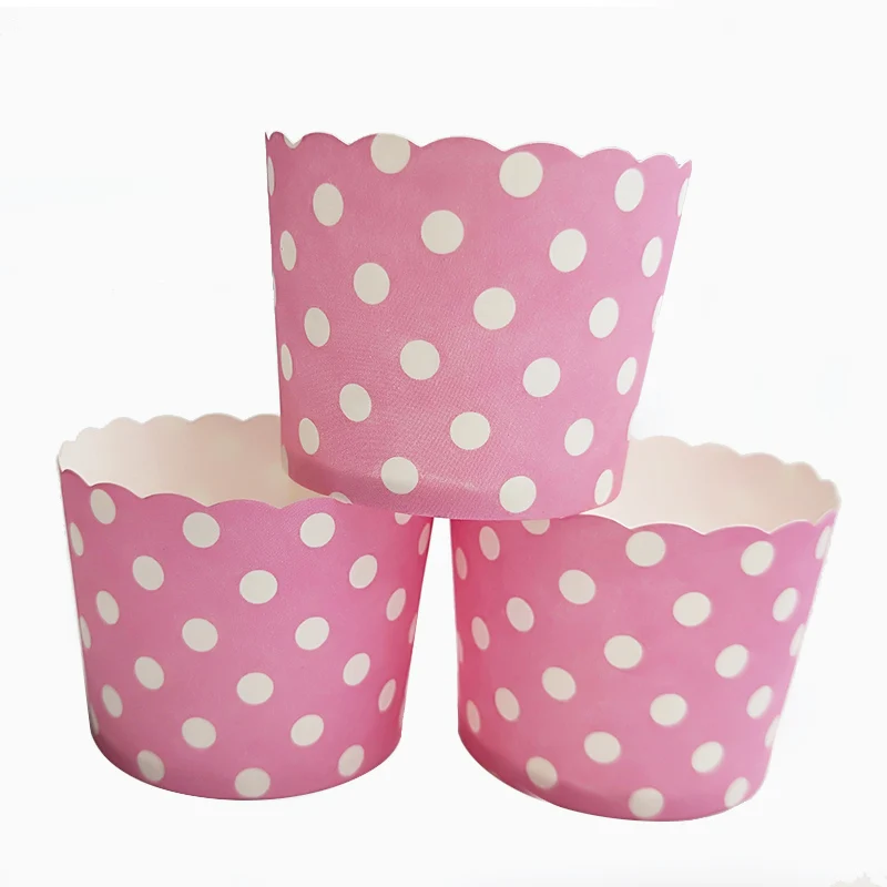 100 шт красный маленький белый горошек полосатая бумага торт кекс чашки лоток
