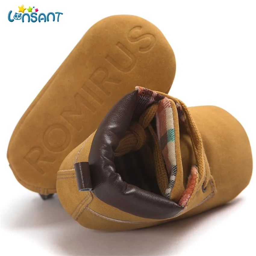 

LONSANT Infant Boy Girl Toddler Shoes 2018 Baby Soft Sole Leather Shoes Fashion Casual Winter Children Shoes Unisex Dropshipping