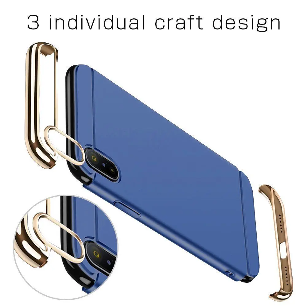 Ultra Thin Plating 3 IN 1 Shockproof Hard Case Cover For Huawei P Smart P20 Lite Mate 10 P10 Y5 2017 Honor 9 Capa |