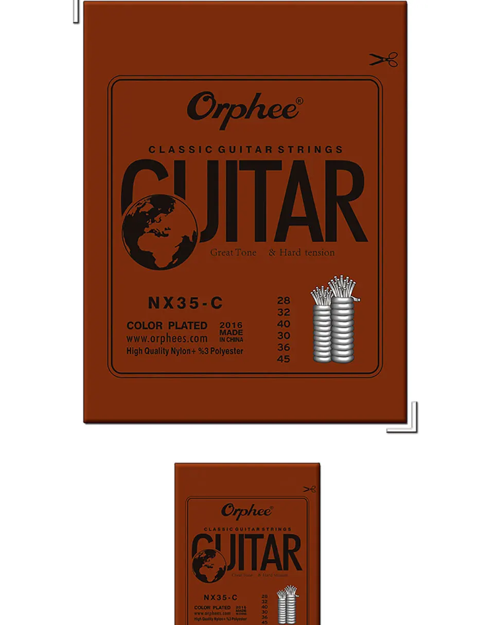Orphee 1 комплект классический черный Классические гитарные струны нейлон и посеребренный провод жесткий Нормальное напряжение 028-045