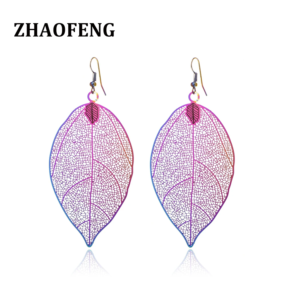 ZHAOFENG модные ювелирные изделия 2018 boho Длинные серьги капли нержавеющая сталь unice