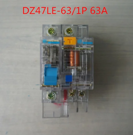 

Transparent DZ47LE-63 63A earth leakage circuit breaker 1P C63 230V