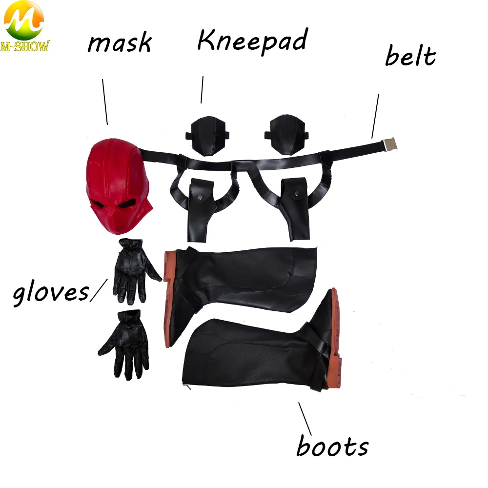 Бэтмен красный капюшон Косплей Костюм Джейсон Тодд Хэллоуин Косплей костюмы мужская кожаная куртка косплей одежда на заказ