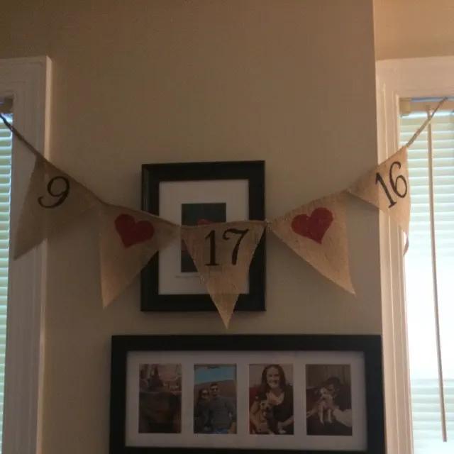 2016 Бесплатная доставка сохранение даты обруч из мешковины свадебные знаки для