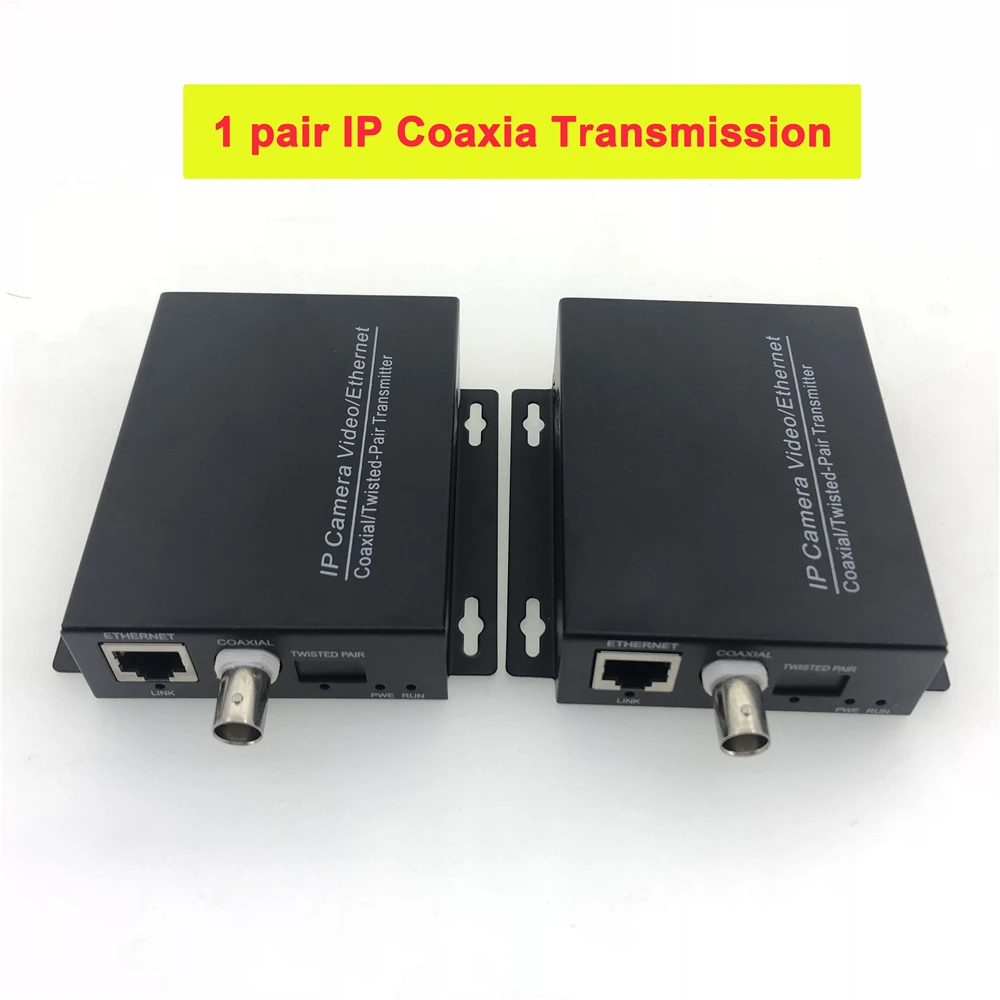 1 пара 10/100 м ip передача Coaxia BNC в порт rj45 IP удлинитель CCTV HD видео EOC Ethernet 2