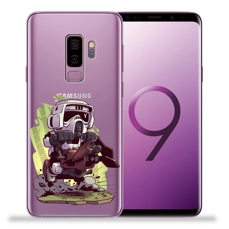 Звездные войны для крышки samsung Galaxy S9 S8 S10 плюс S7 S6 край S10 Lite Примечание 8 9 Дарт Вейдер R2-D2 йода Мягкая Обложка Etui