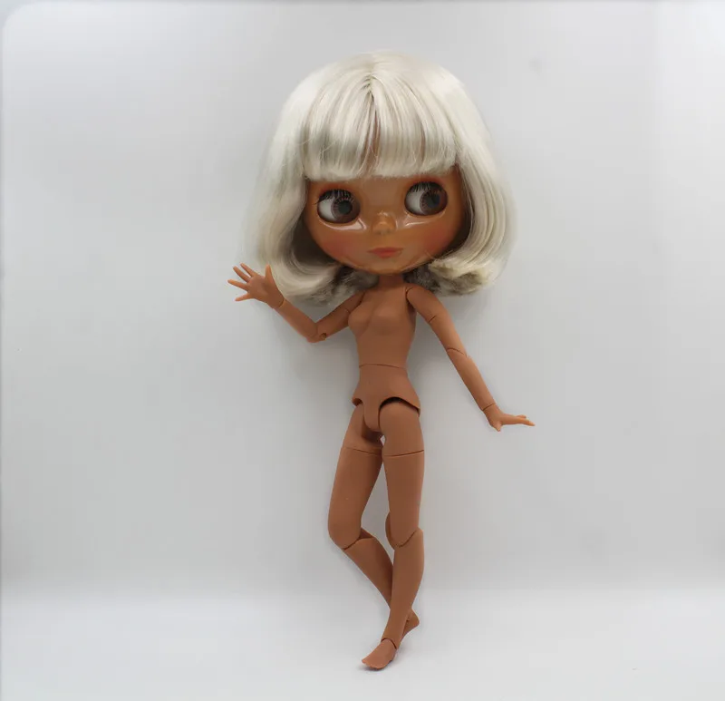 Кукла Blygirl Blyth кукла Mibai banghai с короткими волосами голая 19 шарниров черная кожа