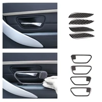 for bmw 3 4 series f30 f32 2013 2014 2015 2016 2017 2018 carbon fiber car interior door pull handle bowl sticker cover decor
