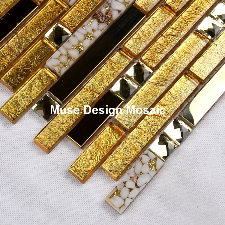 Блестящая Роскошная золотая металлическая полоса оболочка из золотой фольги