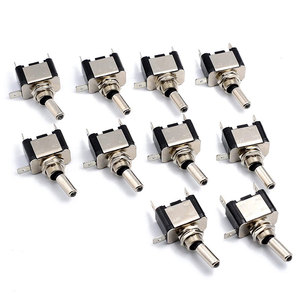 10 шт 12 V 20A 2-контактный Вкл/Выкл светодиодный Переключить ползунковый