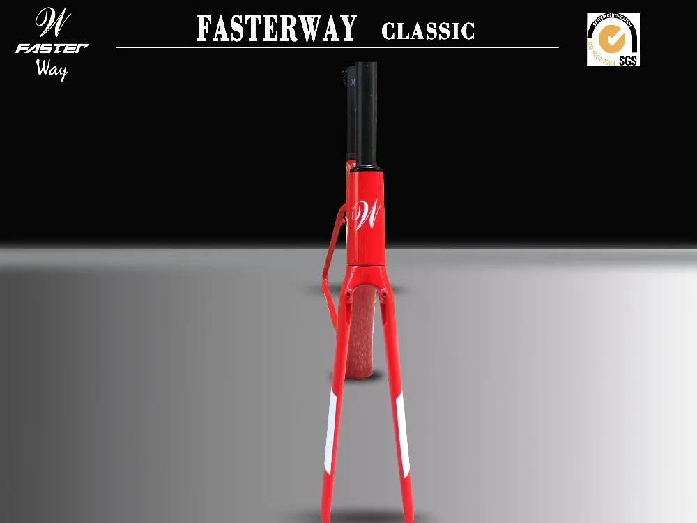 taiwan brand FASTERWAY classic full red with the whtie decals super light carbon bike frame:Frameset+Seatpost+Fork+Clamp+Headset | Спорт и