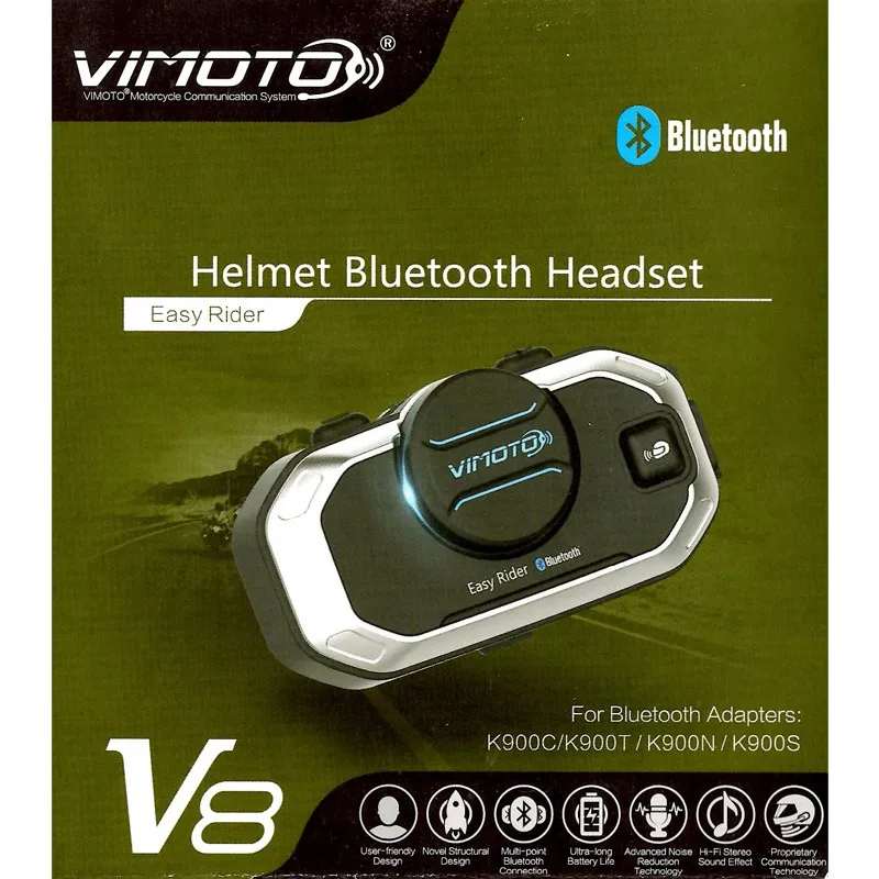 Мотоциклетная Bluetooth гарнитура Vimoto V8 многофункциональная стереогарнитура для