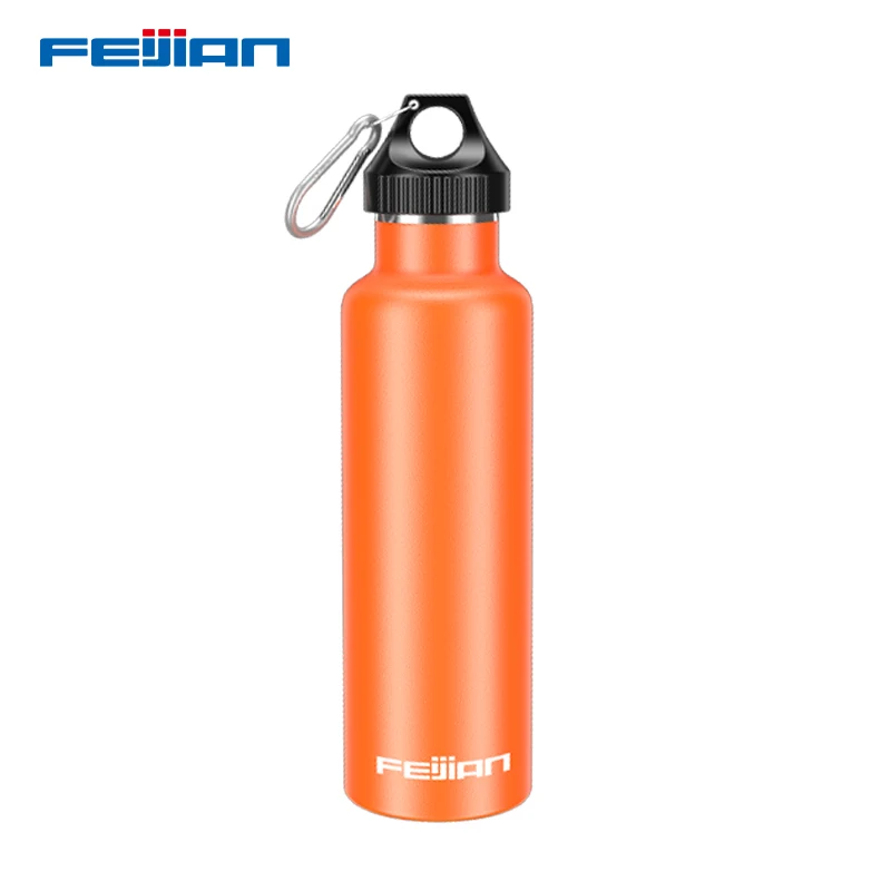 FEIJIAN 600 ml термос Портативный Термальность чашка вакуумная фляга из нержавеющей стали изоляции бутылка для напитков Поддержка настройки под индивидуальные нужды - Цвет: orange