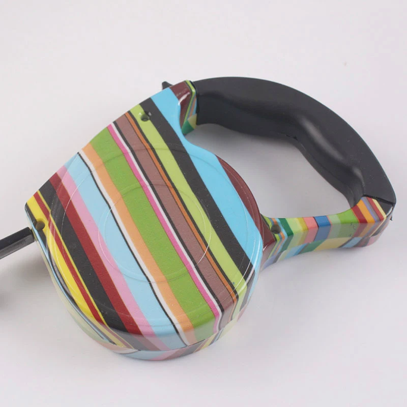 9.Colorful stripes 5 м красочный выдвижной вытяжной поводок для выгула собак поводки для питомцев поводки для бега собаки руки свободно отлично подходит для ходящая собака - Цвет: 9.Colorful stripes