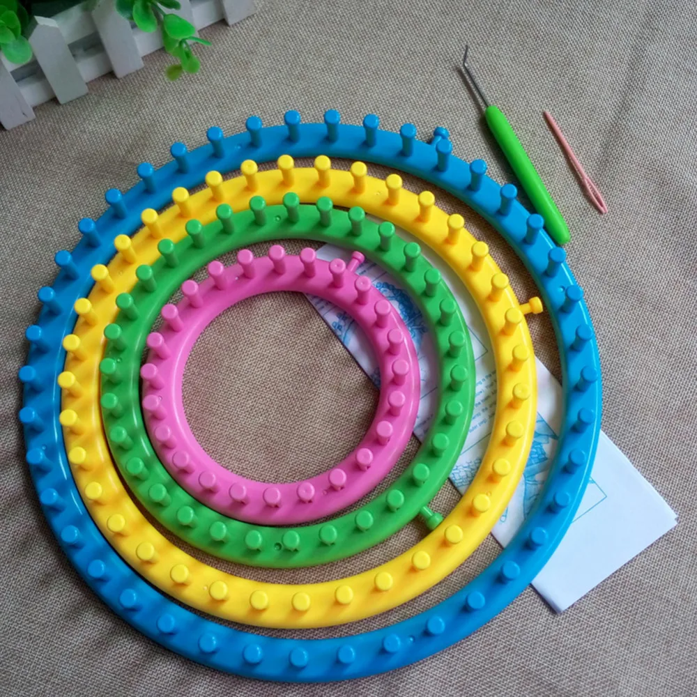 4 размера круглая шляпа вязальные спицы Набор вязального станка пряжа для носков